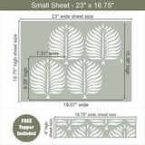 Palm Fronds Stencil details and specifications