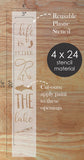 How to Use the Life at the Lake Vertical Porch Sign Stencil - 4x24 inch