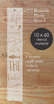 How to Use the Life at the Lake Vertical Porch Sign Stencil - 10x60 inch