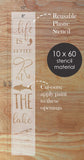 How to Use the Life at the Lake Vertical Porch Sign Stencil - 10x60 inch