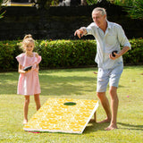 Hawaiian Floral Cornhole Board Stencil