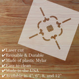 Simple Ibiza Wall Stencil