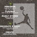 Promotional graphic for the Men's Basketball Player Parking Space stencil.