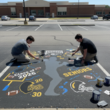 Football Quarterback Parking Space Stencil