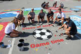 Soccer Parking Space Stencil