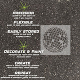 Details about the Disco Ball parking space stencil.