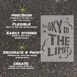 Details about the 'The Sky is the Limit' stencil
