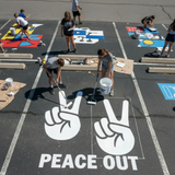 Peace Parking Space Stencil
