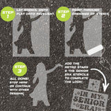 Details about the Taylor Swift silhouette parking space stencil.