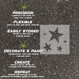Details about the Stars parking space stencil.