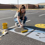 Smiley Face Parking Space Stencils