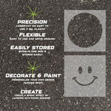 Details about the Smile Face parking space stencil.