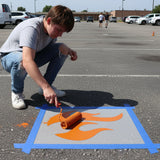 Flame Parking Space Stencils