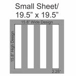 Gingham Stripe Wall Stencil Measurements