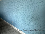 Spiral Scroll Wall Stencil