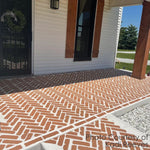 Herringbone Brick Wall Stencil