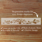 Highlights for the Potted Ivy Stencil Design