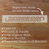 Highlights for the Greek Key Repeatable Stencils