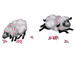 Romping Lambs Wall Stencil by The Mad Stencilist