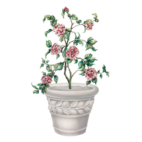 Camellias Wall Stencil by The Mad Stencilist
