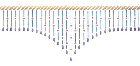 Bead Border Wall Stencil by The Mad Stencilist