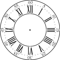 12 to 46 Inch Winterthur Clockface Wall Stencil