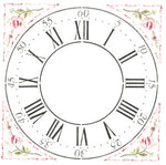 Winterthur  22" Multilayer Cross Hall Clock Face Wall Stencil