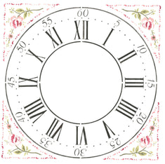 Winterthur  22" Multilayer Cross Hall Clock Face Wall Stencil