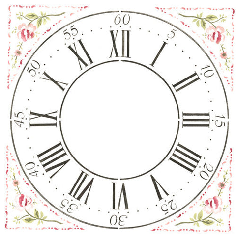 Winterthur 12 Inch Multilayer Cross Hall Clock Face Wall Stencil