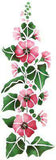 Hollyhocks Wall Stencil