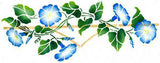 Morning Glory Trailing Wall Stencil