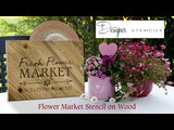 Flower Market Wall Stencil
