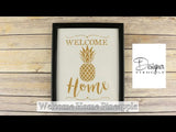 Video tutorial on how to use the Welcome Home stencils onto DIY artwork