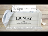Laundry The Never Ending Cycle Craft Stencil