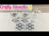 Simple Script Letter Stencil Set