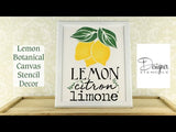 Lemon Botanical Craft Stencil