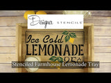 Ice Cold Lemonade Sign Stencil Craft Stencil