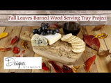 How to use a turning tool to stencil a cheese board with stencils.