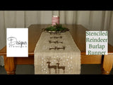 Video Tutorial on how to make a stenciled reindeer burlap runner