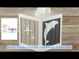 How to stencil a tissue box for a beach house
