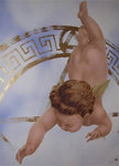 Bottoms Up! Small Cherub Wall Stencil by Jeff Raum