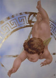 Bottoms Up! Small Cherub Wall Stencil by Jeff Raum
