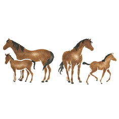 Four Horses Wall Stencil