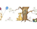 Rabbit and Bear Wall Stencil Border