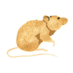 Sitting Mouse Wall Stencil