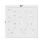 Leaf Lattice Wallpaper Wall Stencil - Dimensions