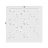 Leaf Lattice Wallpaper Wall Stencil - Dimensions