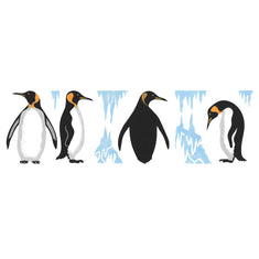 Penguin Wall Stencil Border
