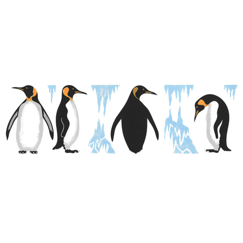 Penguin Wall Stencil Border