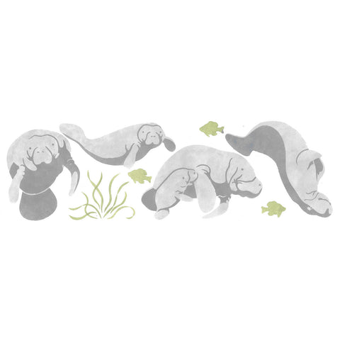 Manatee Wall Stencil Border